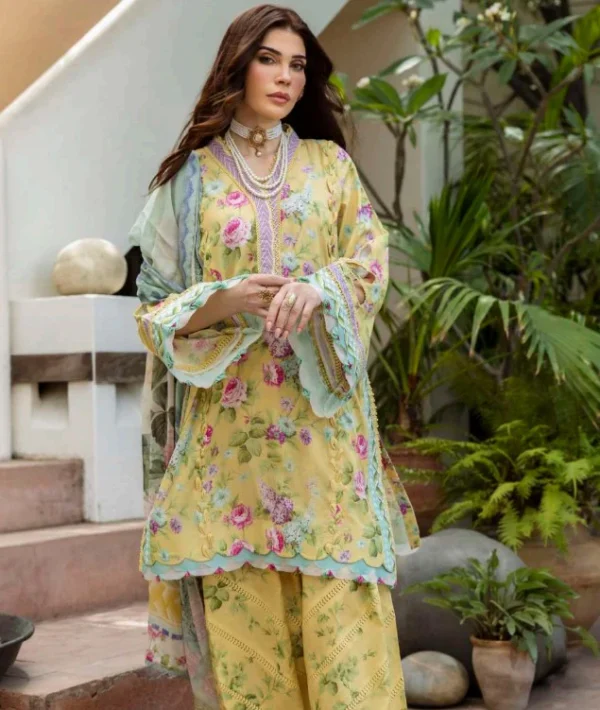 Elaf Prints Chiffon Dupatta Collection/ECD-5B SAFFROSE