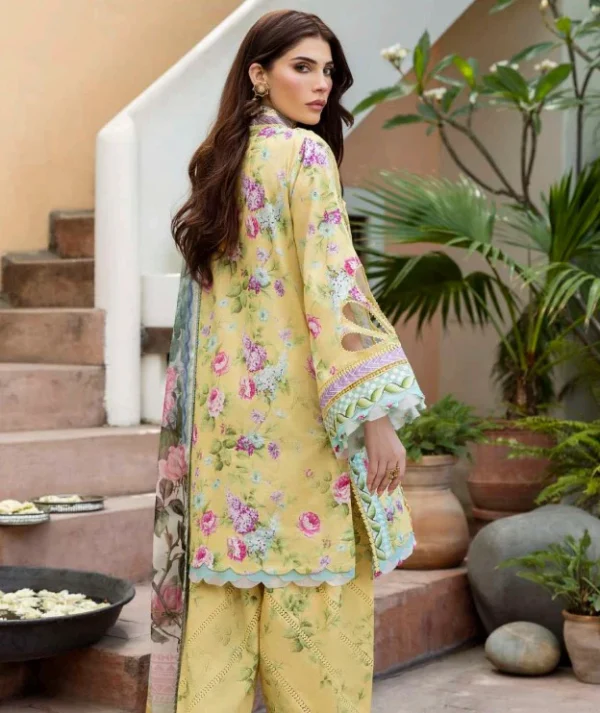 Elaf Prints Chiffon Dupatta Collection/ECD-5B SAFFROSE - Image 2