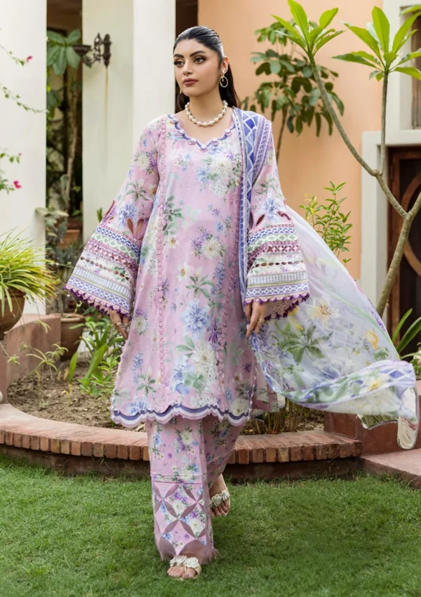 Lawn - Elaf Premium - Prints 25 - ECD#3A - WISTERIA - Image 2